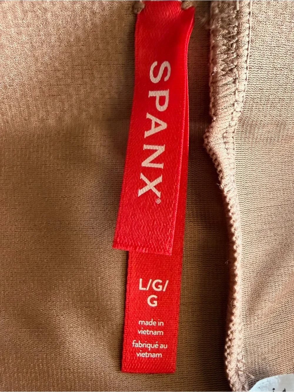Spanx Thinstincts 2.0 High Waisted Mid-Thigh Girl Shorts Shapewear Tan Large